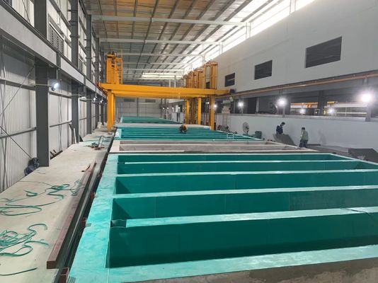 क्षैतिज एनोडाइजिंग लाइन सिस्टम उपचार मैनुअल रैकिंग विधि